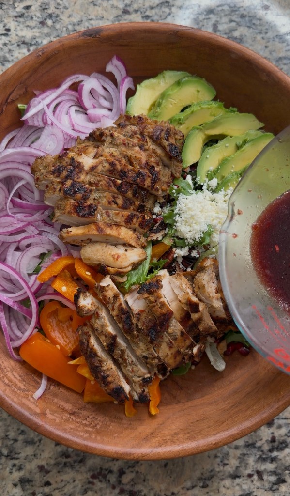 Pomegranate Grilled Chicken Salad