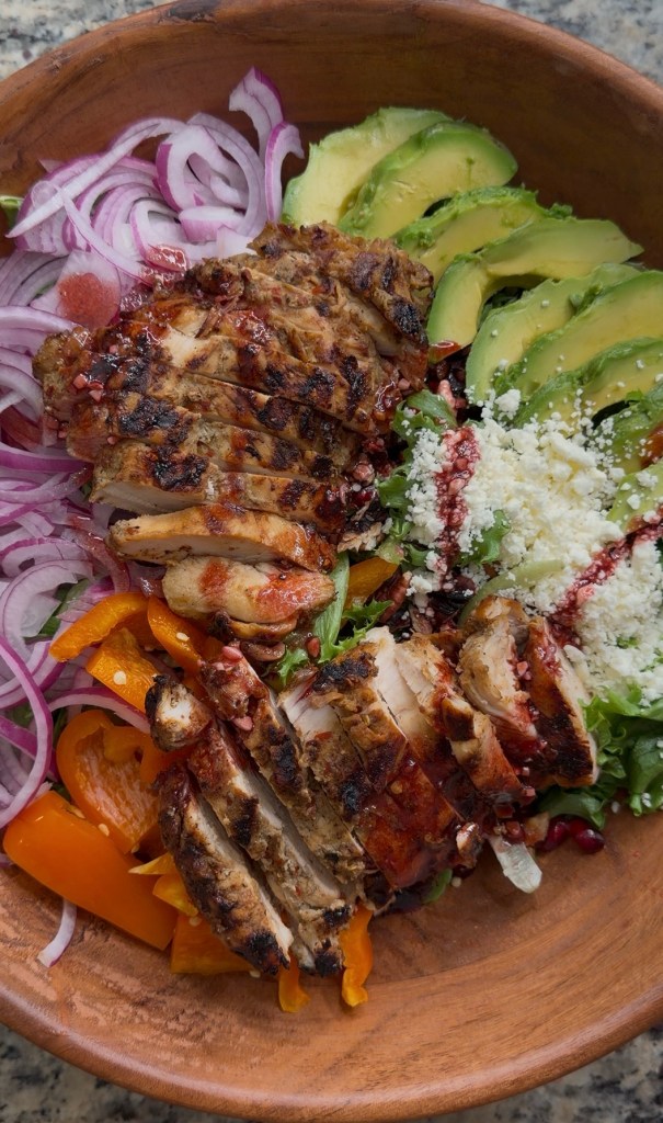 Pomegranate Grilled Chicken Salad